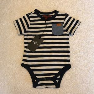 NWT 3-6M 7 for all Mankind onesie